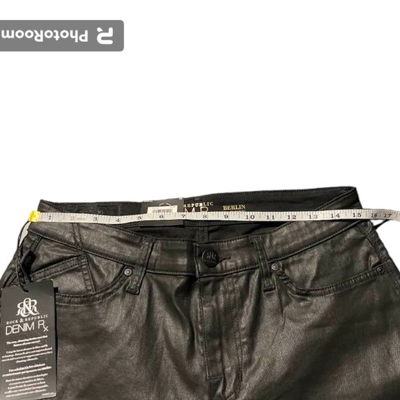 Rock & Republic Women's Jeans ~ NWT ~ Rx Berlin Mid Rise ~ Coated Fabric… - Picture 4 of 16